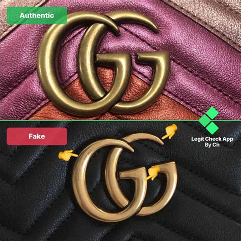 gucci logo fake vs real|real gucci logo.